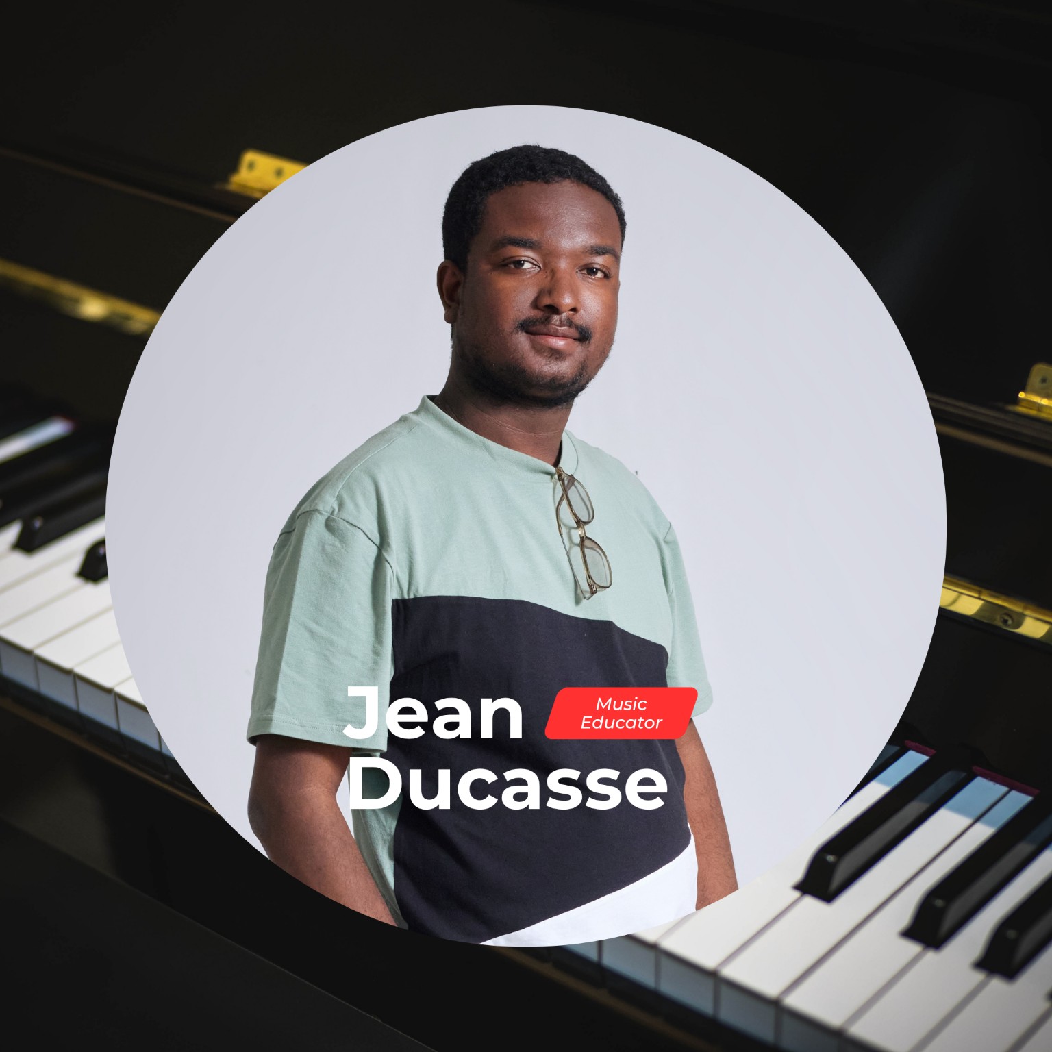 Jean Ducasse at the piano